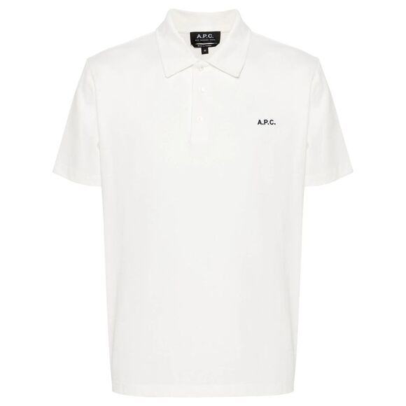 A.P.C. White Polo Shirts Men